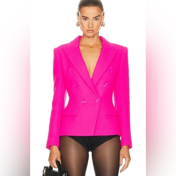 L’Agence Kenzie double breasted blazer hot pink ruby NWT - Picture 1 of 7